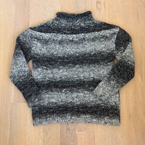 YouMustCreate Chunky Knit Mock Neck Sweater Gray Size XS